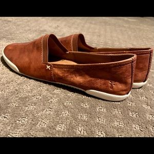 Frye leather slip ons
